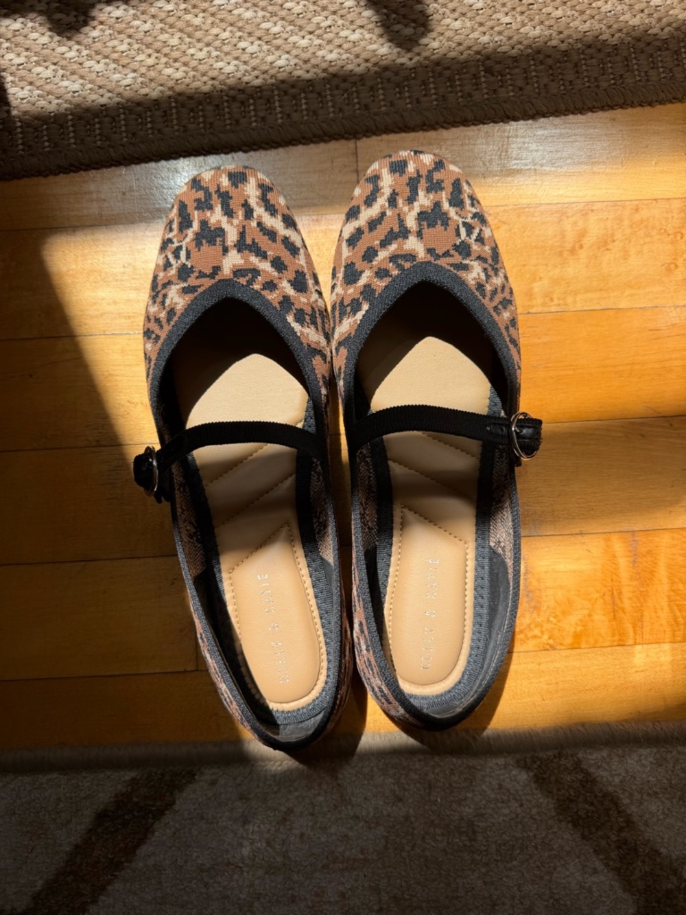 Kelly & Katie Leopard-Print Mary Jane Flats